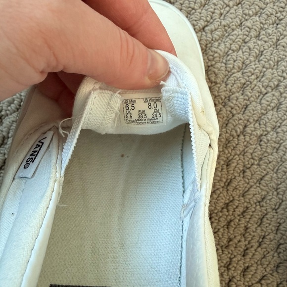 Vans Classic White Canvas Slip-Ons - Picture 4 of 4